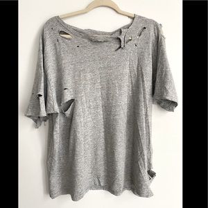 💛Custom Distressed Grey Tshirt